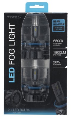 Project X Driving/ Fog Light Bulb, Type S®, H8/ H9/ H11/ H16JP, LED, 26 Watt, Single Beam, Clear Beam Color, 1800 Lumens – LM57849-60/6