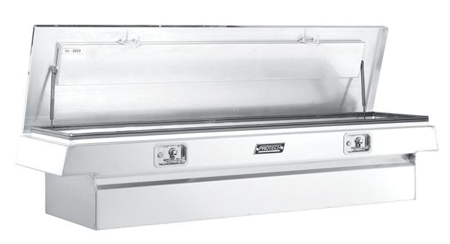 Protech Ind. Tool Box, Crossover, Diamond Plate Single Lid, Polished, Aluminum, 20 Inch Length X 74 Inch Width X 16 Inch Height – 54-6221