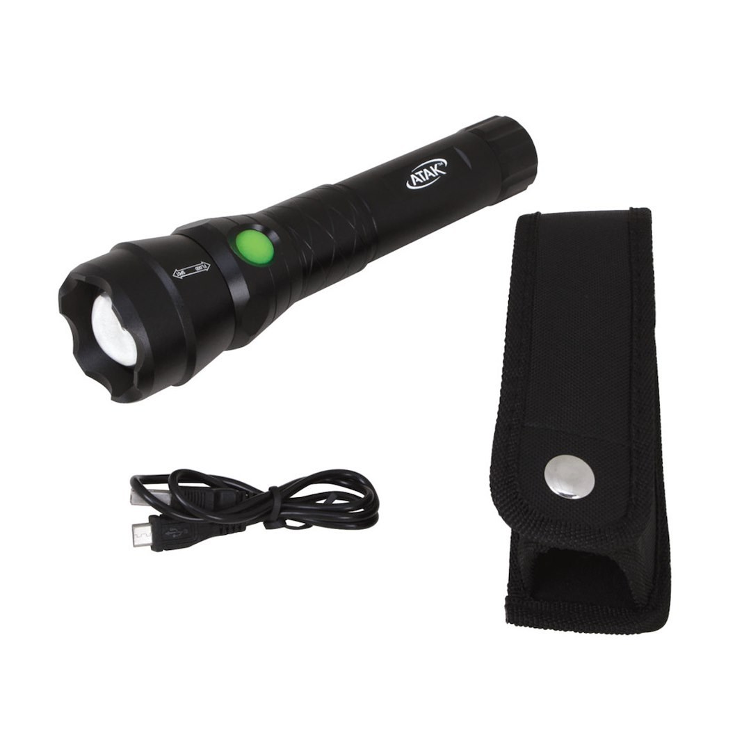 Performance Tool Flashlight, Handheld, LED, With High and Low Beam, Black Housing, With 3.7 Volt Lithium Ion Rechargeable Battery, 500 Lumens – 551