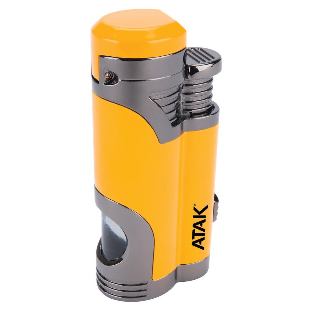Performance Tool Butane Torch, Refillable, Torch Tip, Adjustable Flow, Yellow/ Black, With Cigar Punch – 802