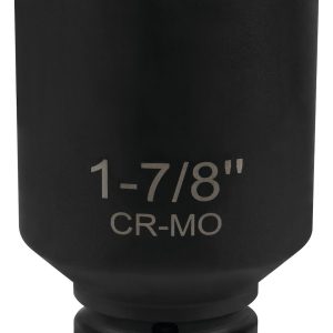 Performance Tool Socket, 3/4 Inch Drive, 1-7/8 Inch, Standard, Deep Impact Socket, 6 Point, Black Oxide, Chrome Molybdenum Steel, Single – M1263