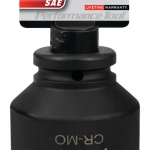 Performance Tool Socket, 3/4 Inch Drive, 1-7/8 Inch, Standard, Deep Impact Socket, 6 Point, Black Oxide, Chrome Molybdenum Steel, Single – M1263