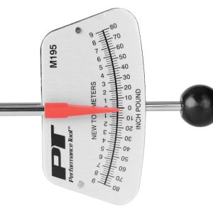 Performance Tool Torque Wrench, Beam Deflection, 1/4 Inch Drive, 0-80 Inch Pound Torque Range, Ball Type Handle – M195