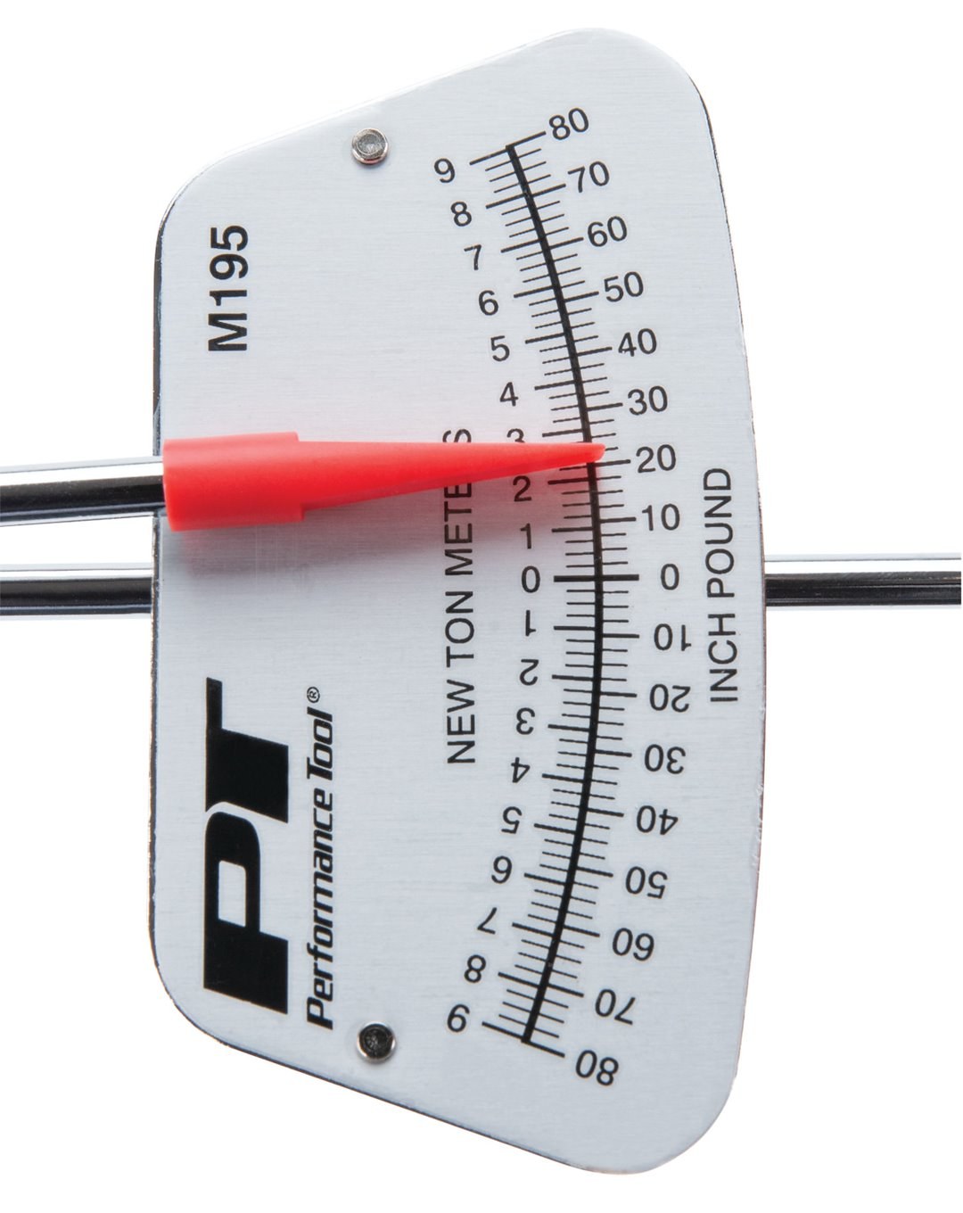 Performance Tool Torque Wrench, Beam Deflection, 1/4 Inch Drive, 0-80 Inch Pound Torque Range, Ball Type Handle – M195