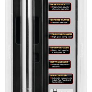Performance Tool Torque Wrench, Lock/ Unlock Collar Type, 1/2 Inch Drive, 25-250 Inch Pound Torque Range – M199