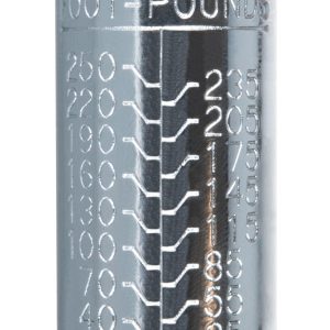 Performance Tool Torque Wrench, Lock/ Unlock Collar Type, 1/2 Inch Drive, 25-250 Inch Pound Torque Range – M199