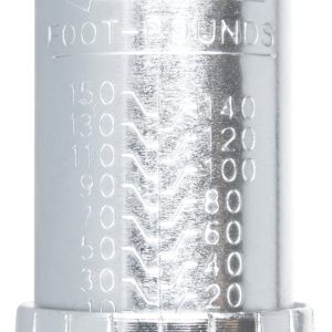 Performance Tool Torque Wrench, Clicking Type, 1/2 Inch Drive, 10-150 Foot Pound Torque Range, Chrome Plated, Alloy Steel – M200DB