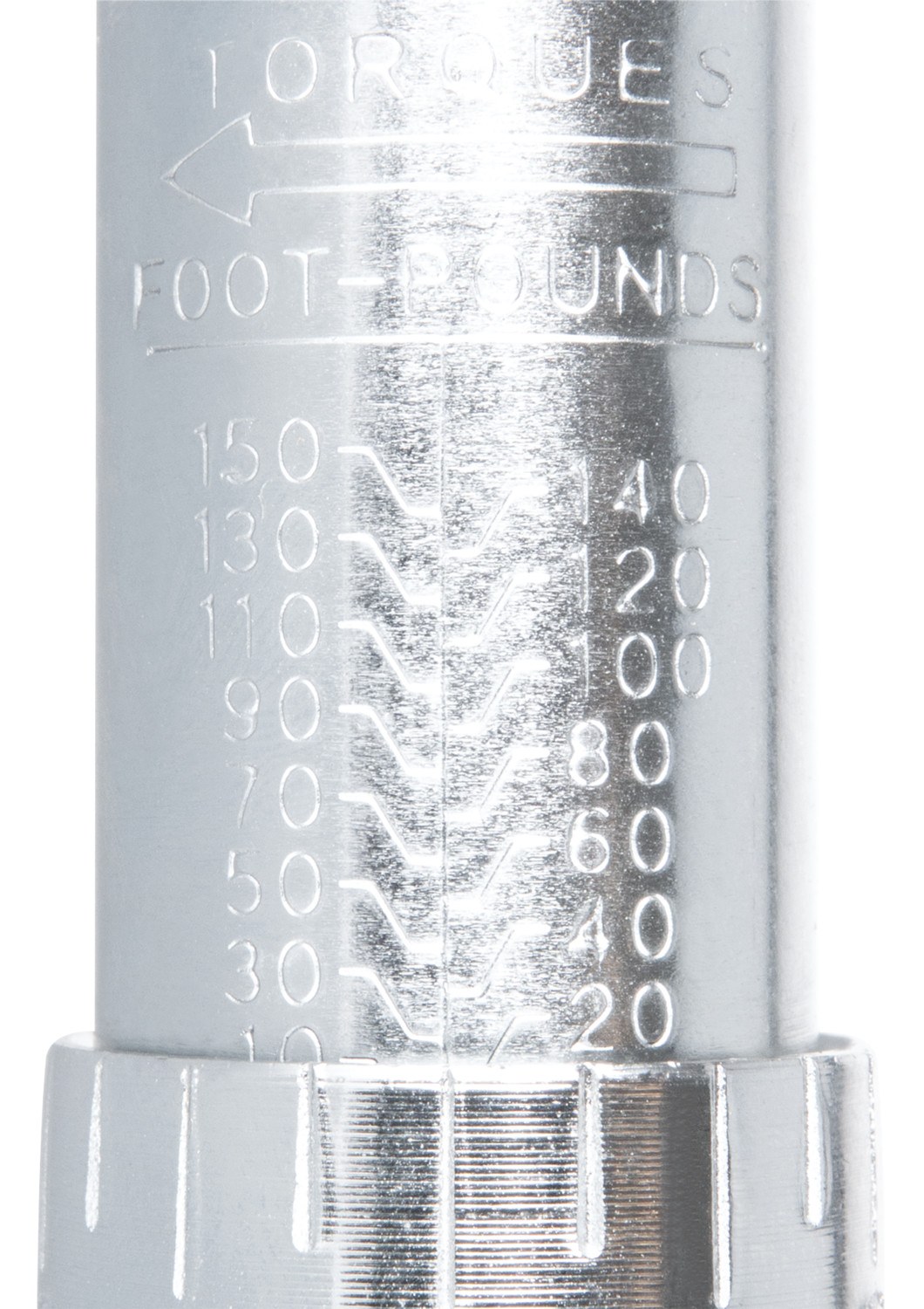 Performance Tool Torque Wrench, Clicking Type, 1/2 Inch Drive, 10-150 Foot Pound Torque Range, Chrome Plated, Alloy Steel – M200DB
