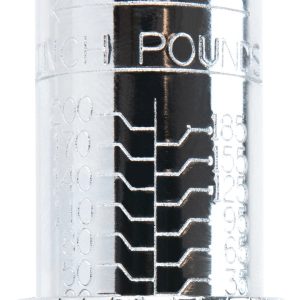 Performance Tool Torque Wrench, Clicking Type, 1/4 Inch Drive, 20-200 Inch Pound Torque Range, Chrome Plated, Alloy Steel – M201