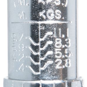 Performance Tool Torque Wrench, Clicking Type, 3/8 Inch Drive, 120-960 Inch Pound Torque Range, Chrome Plated, Alloy Steel – M202-P