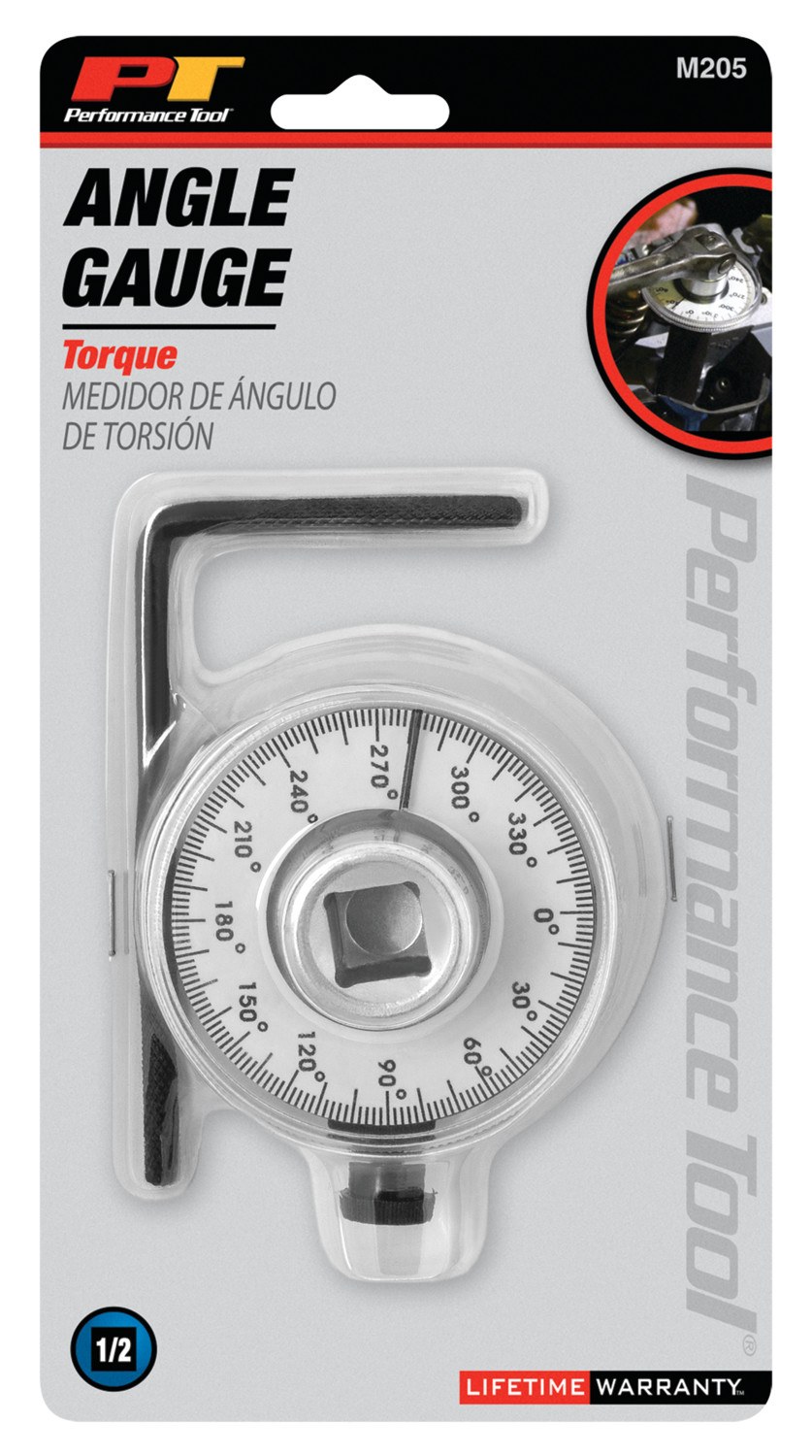 Performance Tool Torque Wrench, Clicking Type, Angle Gauge, 1/2 Inch Drive – M205