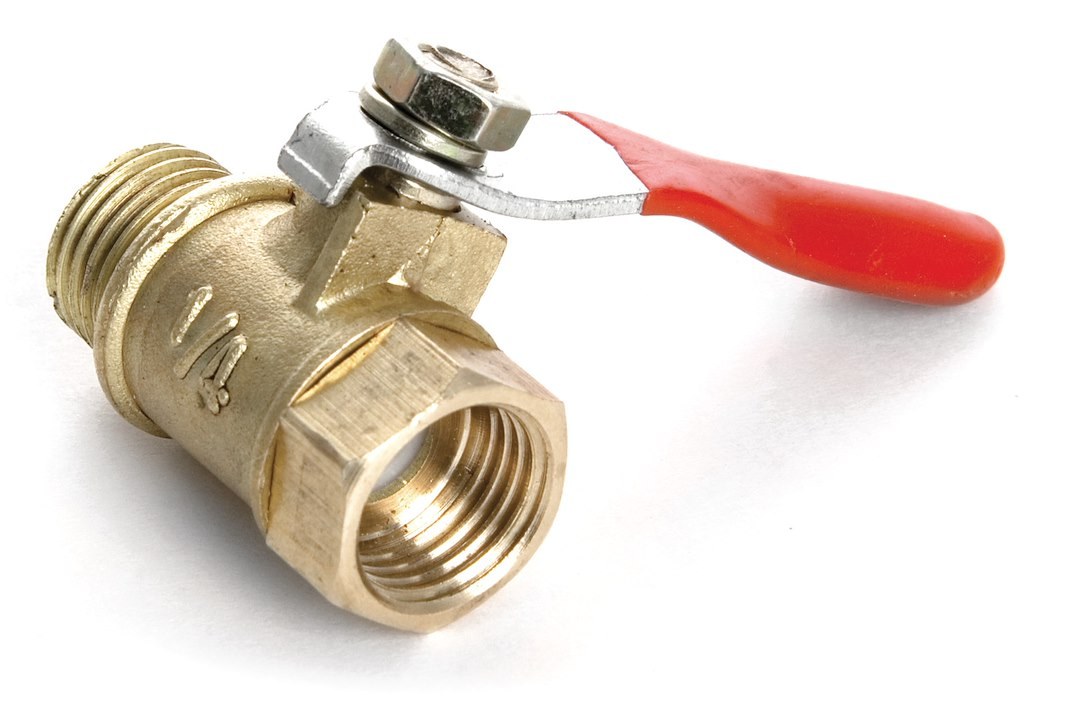 Performance Tool Shut Off Valve, Ball Valve, Straight, 1/4 Inch NPT Female X 1/4 Inch NPT Male, Brass, Single – M486