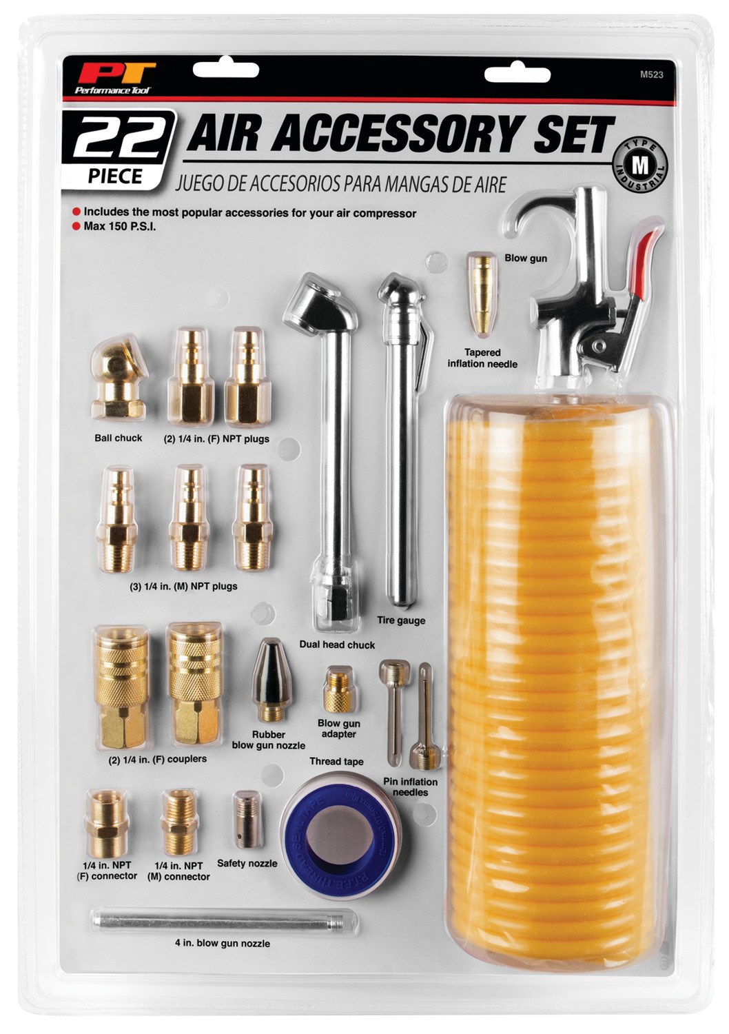 Performance Tool Air Compressor Tire Inflation Tool Kit – M523