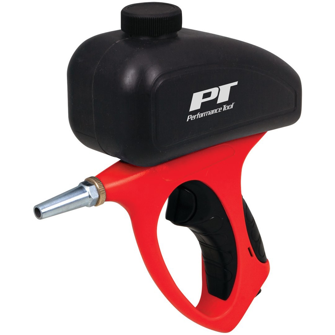Performance Tool Spray Gun, Used to Remove Rust/ Chipped Paint from Metal Surface, 5 Millimeter Nozzle, Gravity Feed, 90 PSI Working Pressure – M545