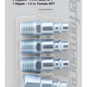 Performance Tool Coupler Fitting, 1/4 Inch, Straight, Set of 5 – M604C
