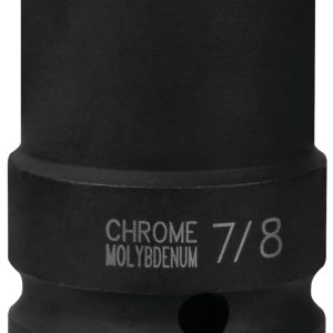 Performance Tool Socket, 3/4 Inch Drive, 7/8 Inch, Standard, Impact Socket, 6 Point, Black Oxide, Chrome Molybdenum Steel, Single – M740-28