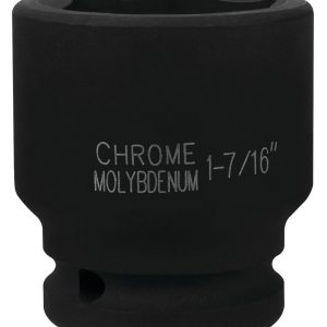 Performance Tool Socket, 3/4 Inch Drive, 1-7/16 Inch, Standard, Impact Socket, 6 Point, Black Oxide, Chrome Molybdenum Steel, Single – M740-46