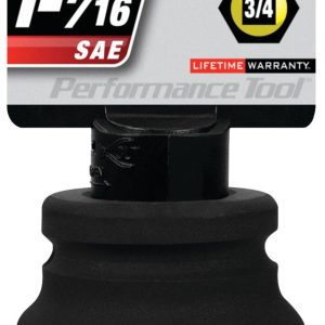 Performance Tool Socket, 3/4 Inch Drive, 1-7/16 Inch, Standard, Impact Socket, 6 Point, Black Oxide, Chrome Molybdenum Steel, Single – M740-46