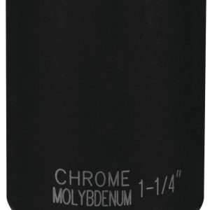 Performance Tool Socket, 3/4 Inch Drive, 1-1/4 Inch, Standard, Deep Impact Socket, 6 Point, Black Oxide, Chrome Molybdenum Steel, Single – M742-40
