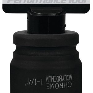 Performance Tool Socket, 3/4 Inch Drive, 1-1/4 Inch, Standard, Deep Impact Socket, 6 Point, Black Oxide, Chrome Molybdenum Steel, Single – M742-40