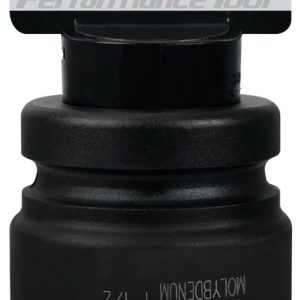 Performance Tool Socket, 1 Inch Drive, 1-1/2 Inch, Standard, Deep Impact Socket, 6 Point, Black, Chrome Molybdenum Steel, Single – M747-30