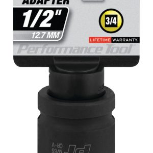 Performance Tool Socket Adapter, 3/4 Inch Female X 1/2 Inch Male, Chrome Vanadium Steel, Single, Impact Adapter – M765