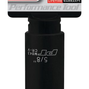 Performance Tool Socket, 1/2 Inch Drive, 5/8 Inch, Standard, Deep Impact Socket, 6 Point, Chrome Vanadium Steel, Single – M843