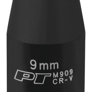 Performance Tool Socket, 3/8 Inch Drive, 9 Millimeter, Metric, Impact Socket, 6 Point, Chrome Vanadium Steel, Single – M909