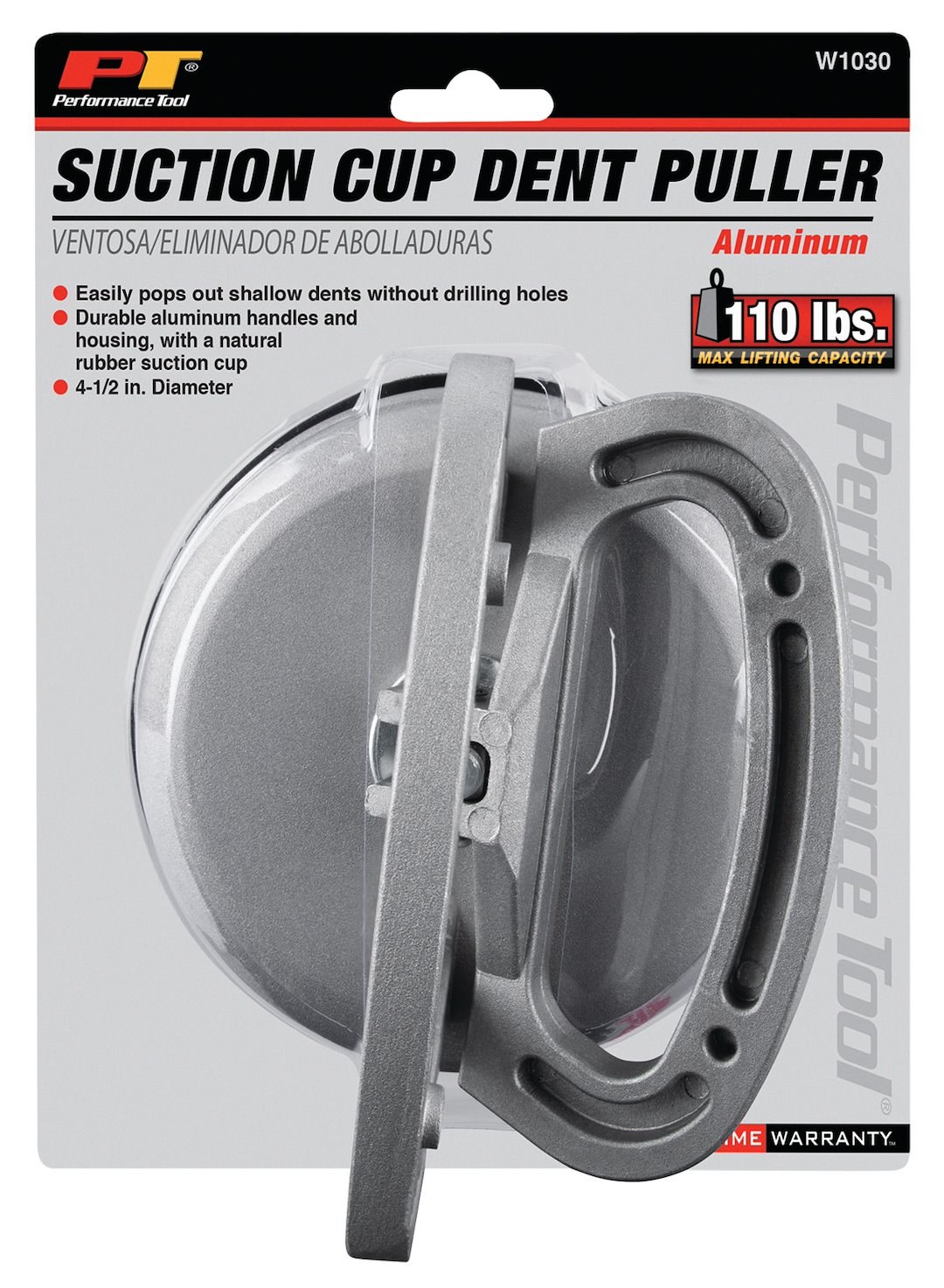 Performance Tool Suction Cup, Use to Pull Dents and Moving Smooth Flat Objects Like Glass/ Tiles/ Mirror/ Granites – W1030