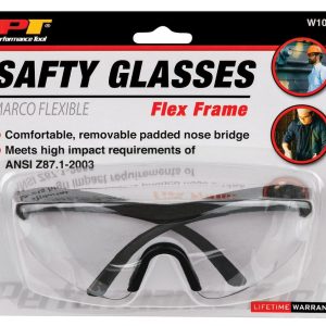 Performance Tool Safety Glasses, Clear Lens, Fixed Frame – W1032
