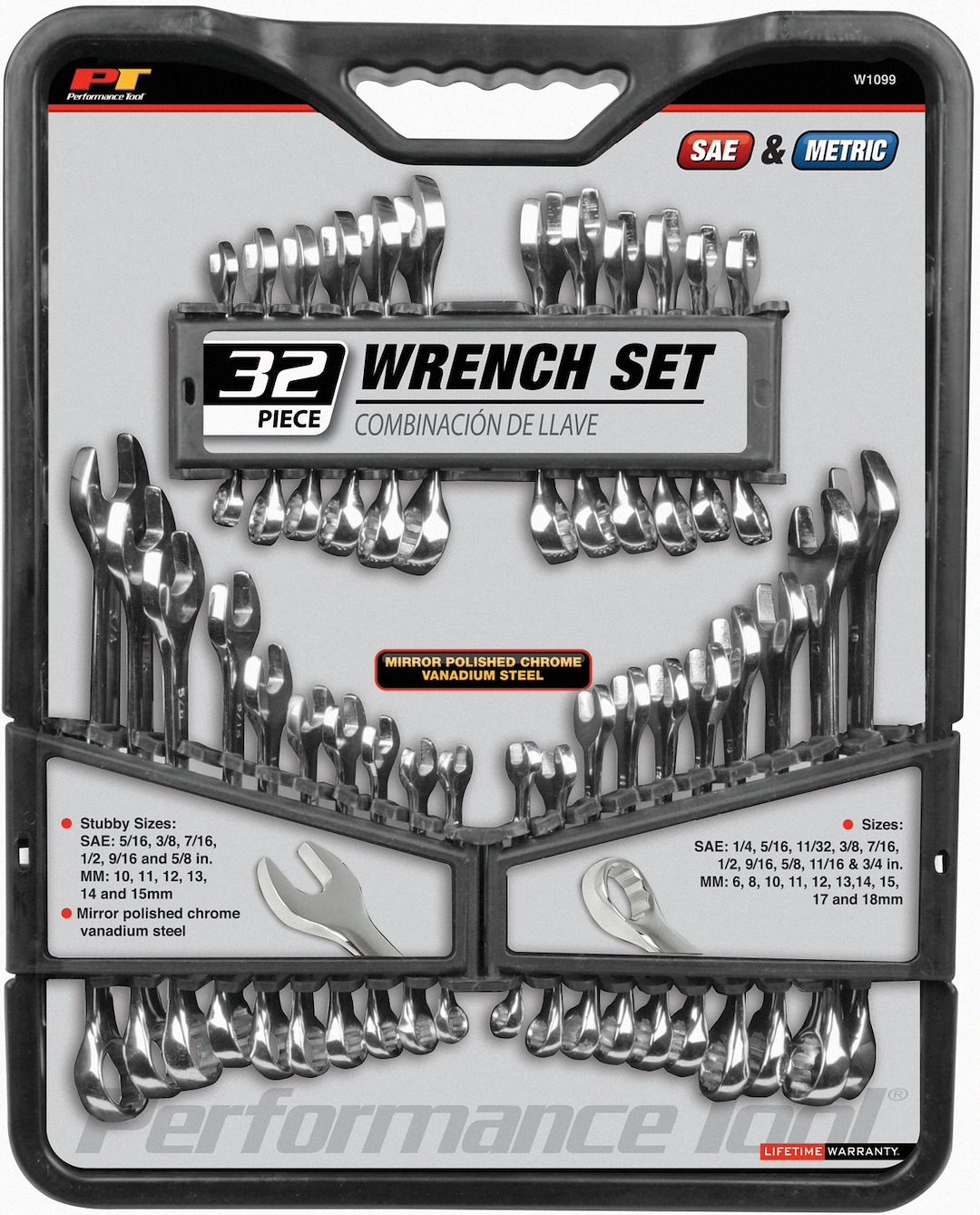 Performance Tool Wrench, Combination and Stubby – W1099