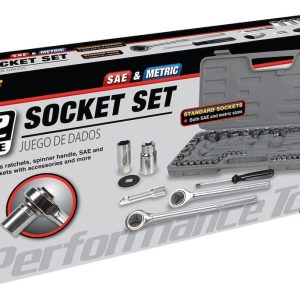 Performance Tool Socket Set, 1/4 Inch/ 3/8 Inch/ 1/2 Inch Drive – W1172
