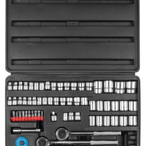 Performance Tool Socket Set, 1/4 Inch/ 3/8 Inch/ 1/2 Inch Drive, Carbon Steel – W1183