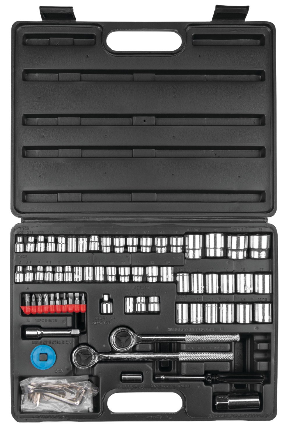 Performance Tool Socket Set, 1/4 Inch/ 3/8 Inch/ 1/2 Inch Drive, Carbon Steel – W1183