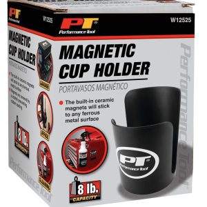 Performance Tool Cup Holder, Mount on Metal Surface/ Tool Boxes/ Filing Cabinets/ Grills and Equipment Racks, Black, Plastic, Non-Lighted – W12525