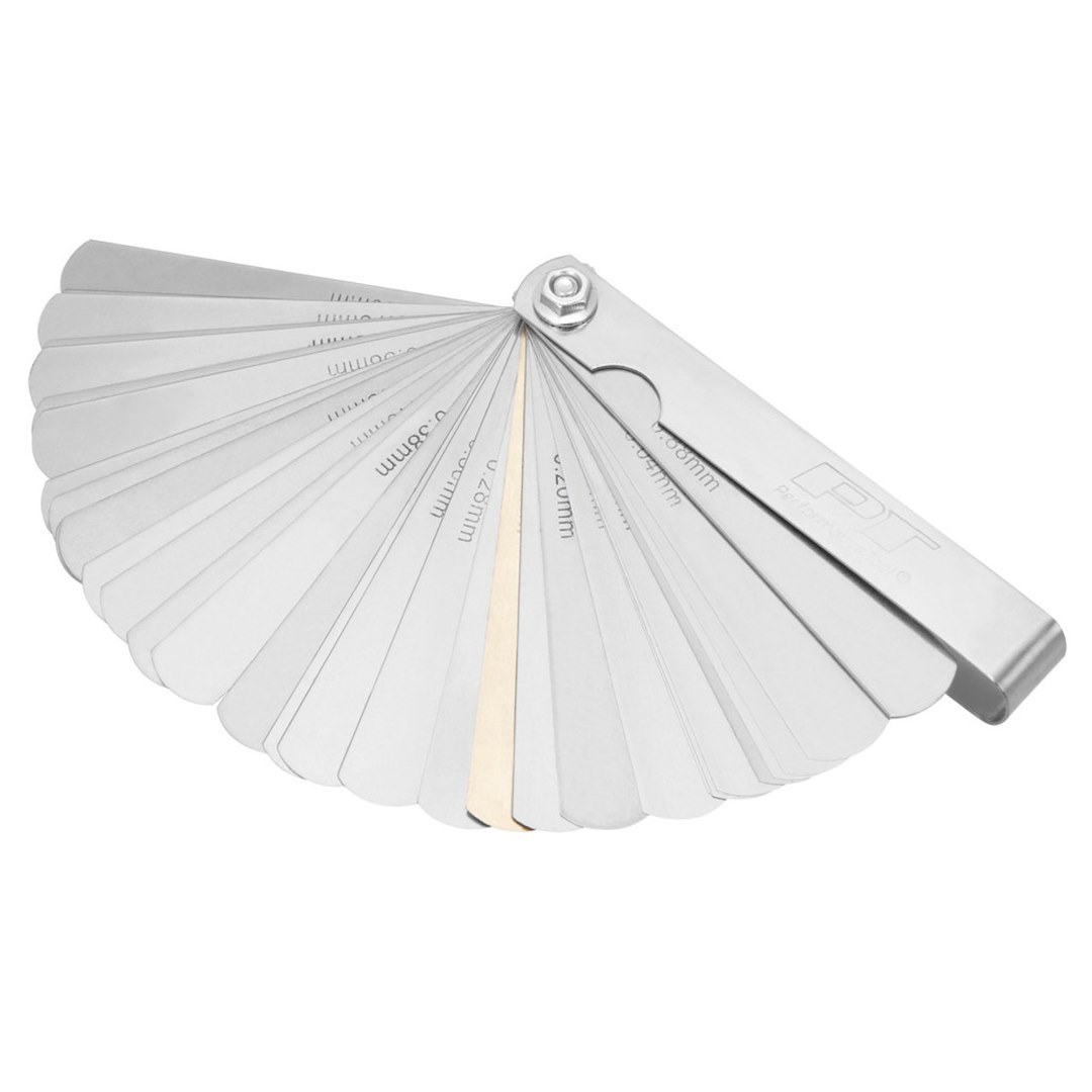 Performance Tool Feeler Gauge, 32 Blades/ 0.0015 to 0.035 Inch and 0.04 to 0.88 Millimeter, Brass – W125C
