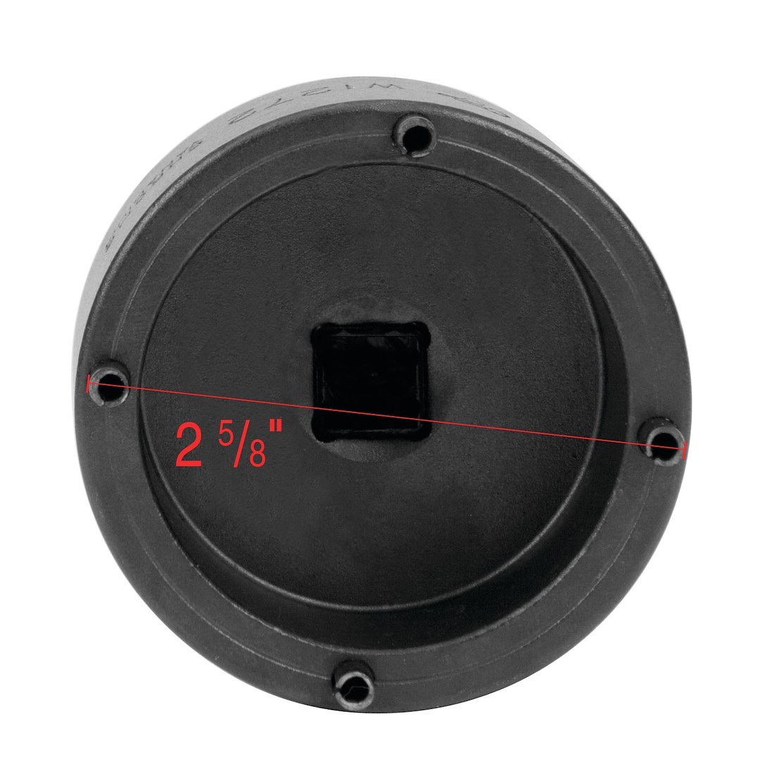 Performance Tool Spindle Nut Socket, 4-SLOT Front Axle, 1/2 Inch Drive, Black, Chrome Moly Alloy Steel – W1272