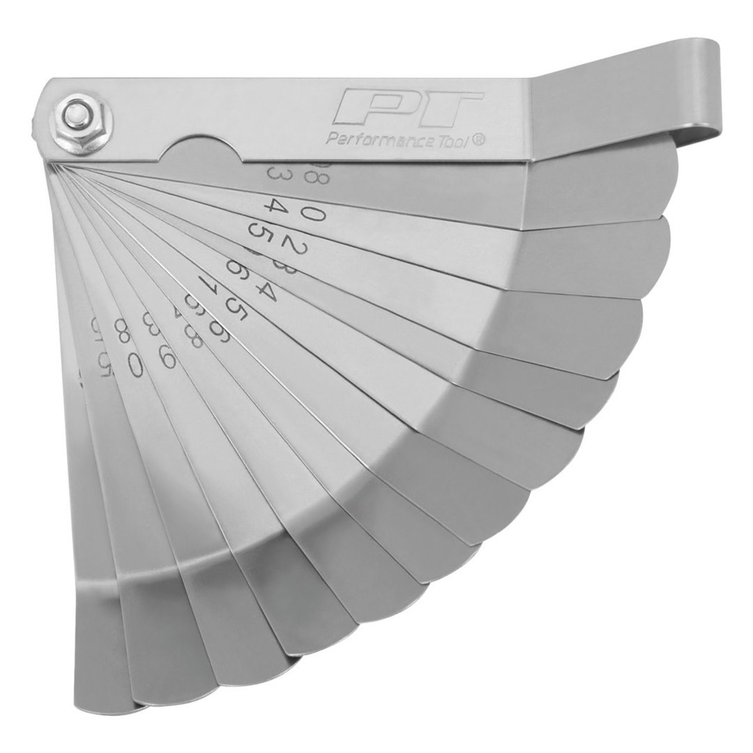 Performance Tool Feeler Gauge, 12 Offset Blades from 0.008 to 0.026 Inch – W130C
