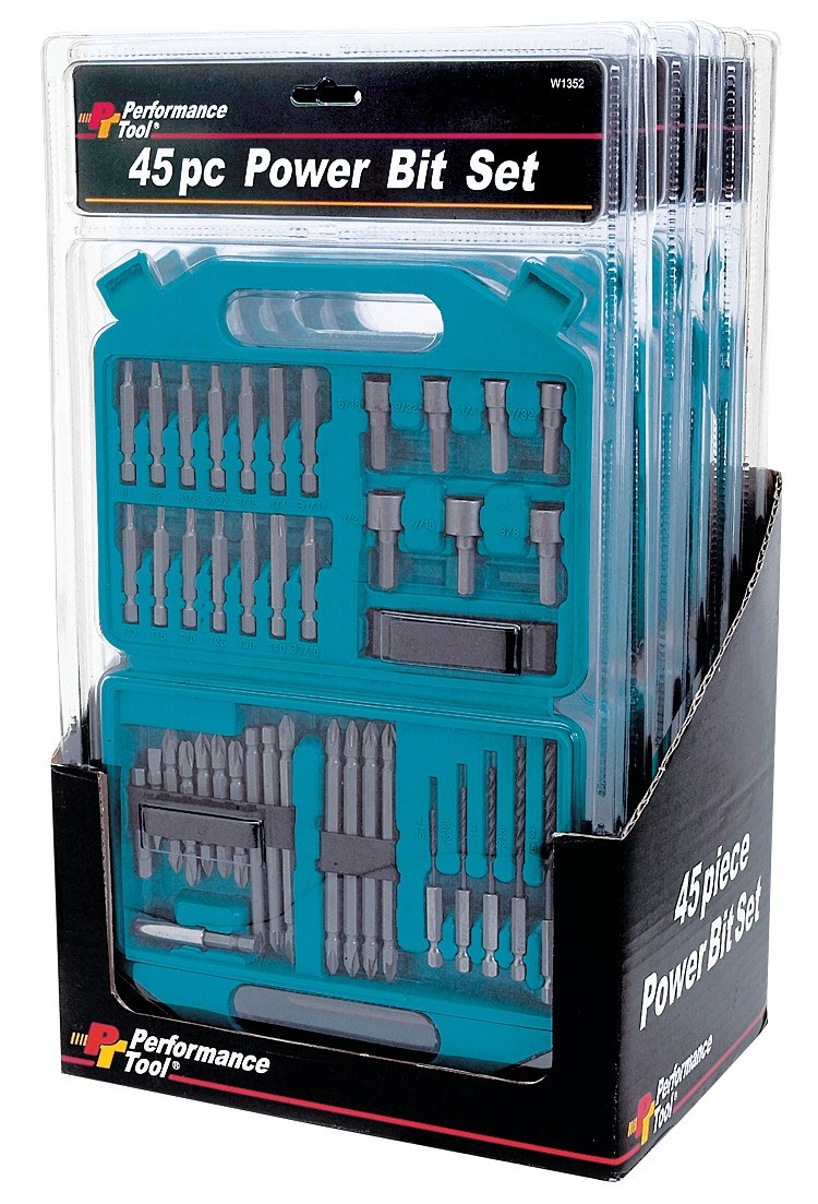 Performance Tool Drill Bit, Set of 45 – W1352