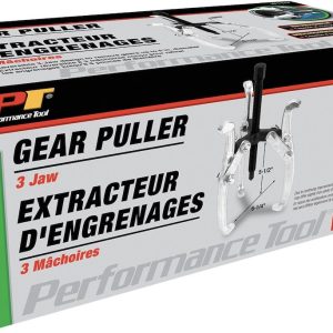 Performance Tool Gear Puller, 6-1/4 Inch Jaw Spread, 3 Jaw, Chrome Plated, Alloy Steel – W137P