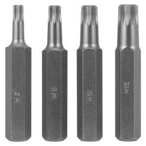Performance Tool Screw Bit, 6 Millimeter/ 8 Millimeter/ 10 Millimeter/ 12 Millimeter Triple Square Bits, Alloy Steel, Set of 4 – W1395