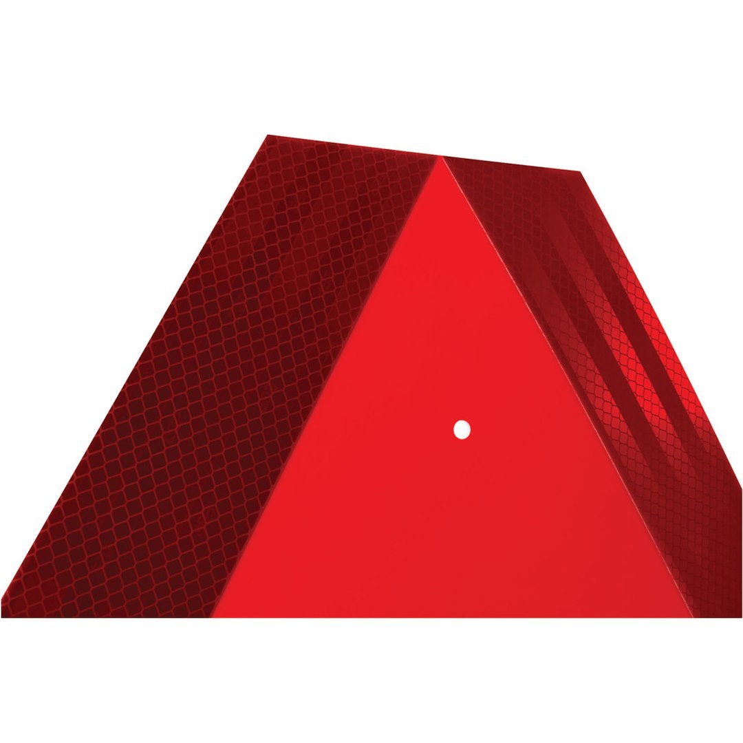 Performance Tool Emergency Reflector Kit, Single, 14 Inch Length X 12 Inch Height Orange and Red Reflective Triangle, Plastic – W1496