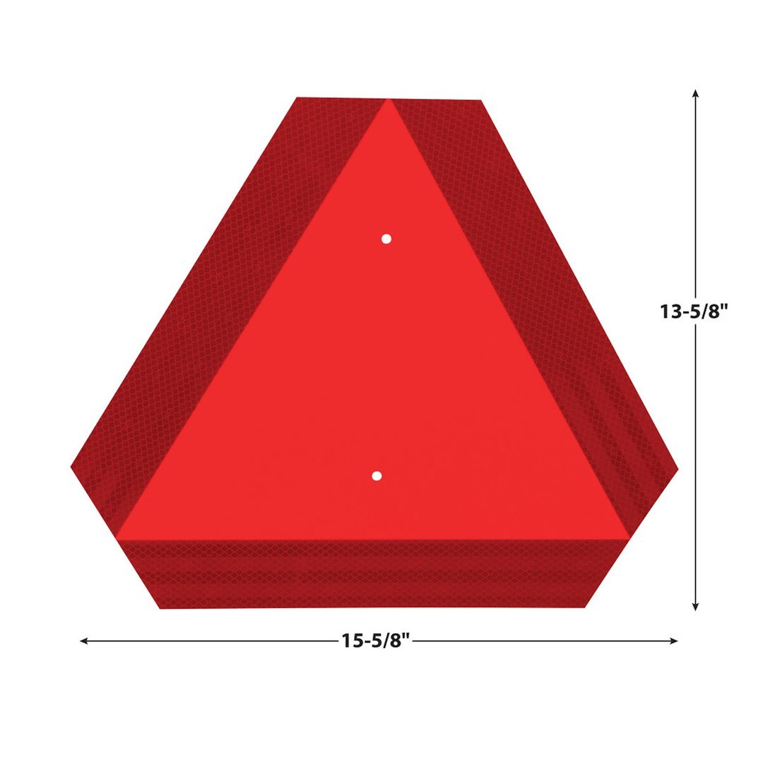 Performance Tool Emergency Reflector Kit, Single, 14 Inch Length X 12 Inch Height Orange and Red Reflective Triangle, Plastic – W1496