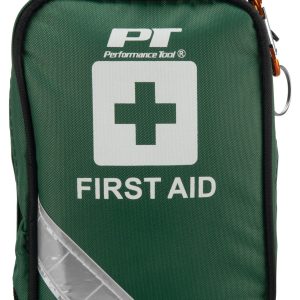 Performance Tool First Aid Kit, Compact Zipper Case with Handy Carabiner Clip, 22 Piece Kit – W1554