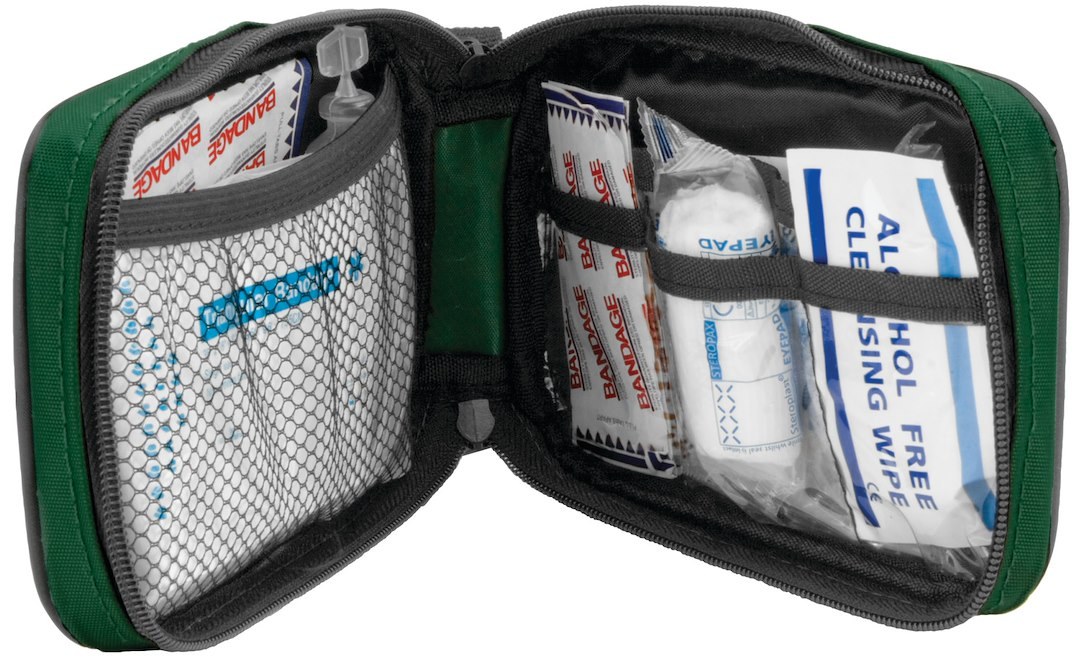 Performance Tool First Aid Kit, Compact Zipper Case with Handy Carabiner Clip, 22 Piece Kit – W1554