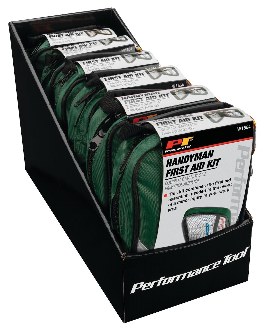 Performance Tool First Aid Kit, Compact Zipper Case with Handy Carabiner Clip, 22 Piece Kit – W1554