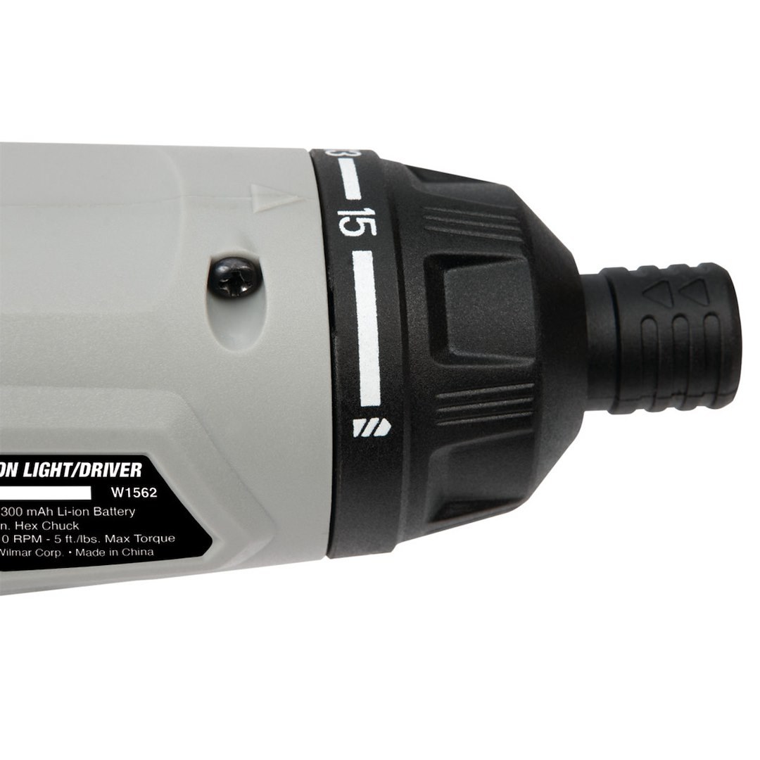 Performance Tool Drill, Cordless Electric, 2 Position Swivel Handle, 3.6 Volt 1300 Mah Lithium Ion Battery, 210 RPM, 1/4 Inch Hex Chuck – W1562