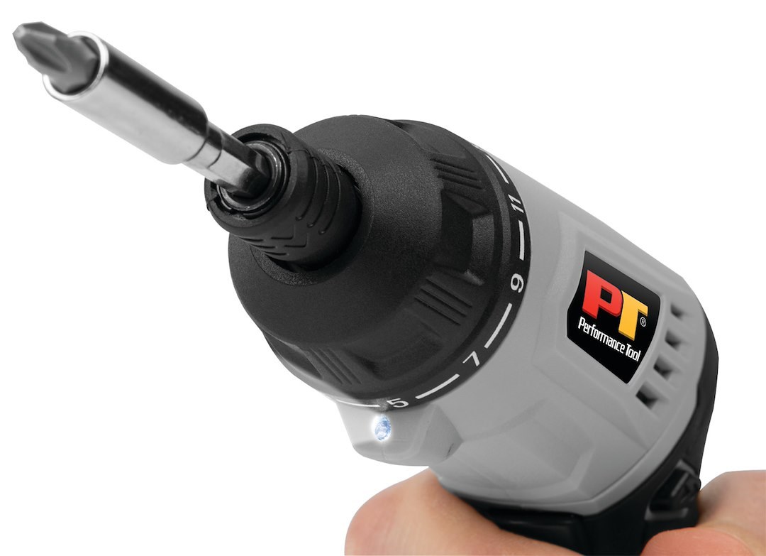 Performance Tool Drill, Cordless Electric, 2 Position Swivel Handle, 3.6 Volt 1300 Mah Lithium Ion Battery, 210 RPM, 1/4 Inch Hex Chuck – W1562
