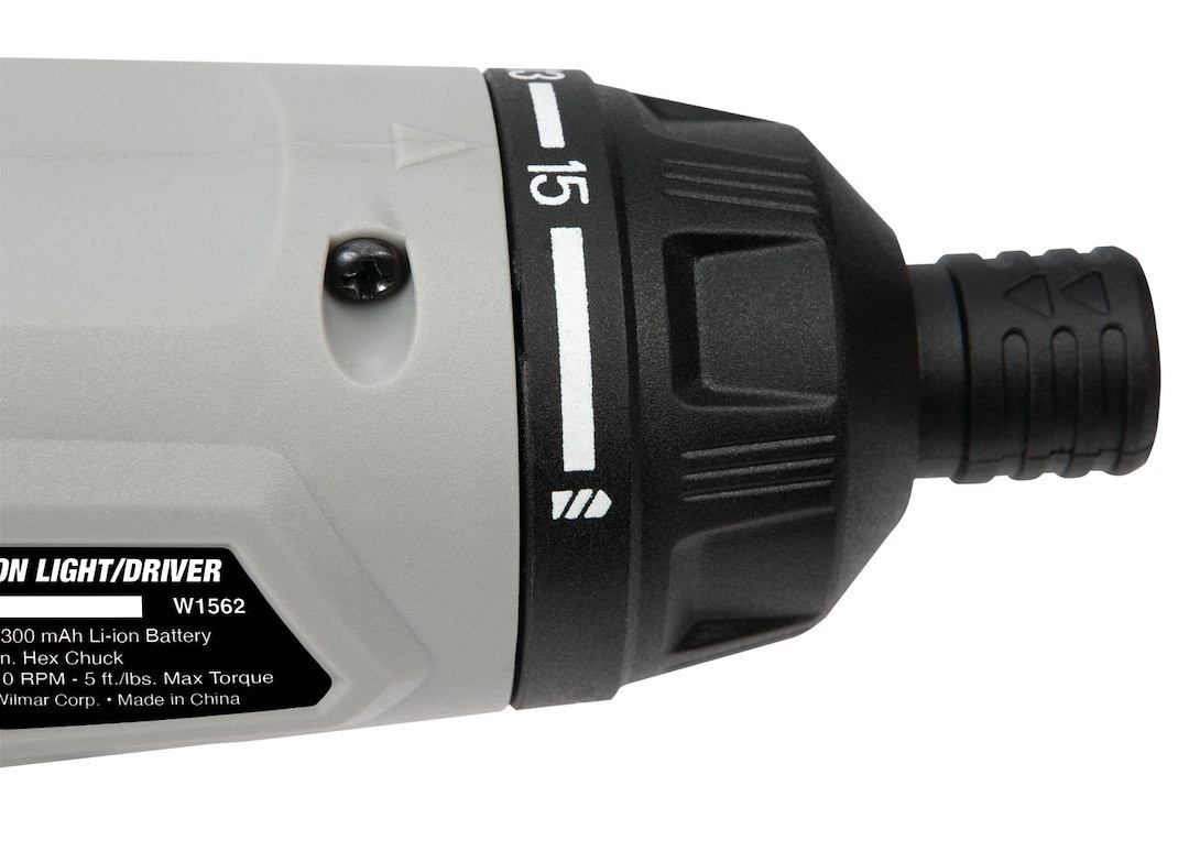 Performance Tool Drill, Cordless Electric, 2 Position Swivel Handle, 3.6 Volt 1300 Mah Lithium Ion Battery, 210 RPM, 1/4 Inch Hex Chuck – W1562