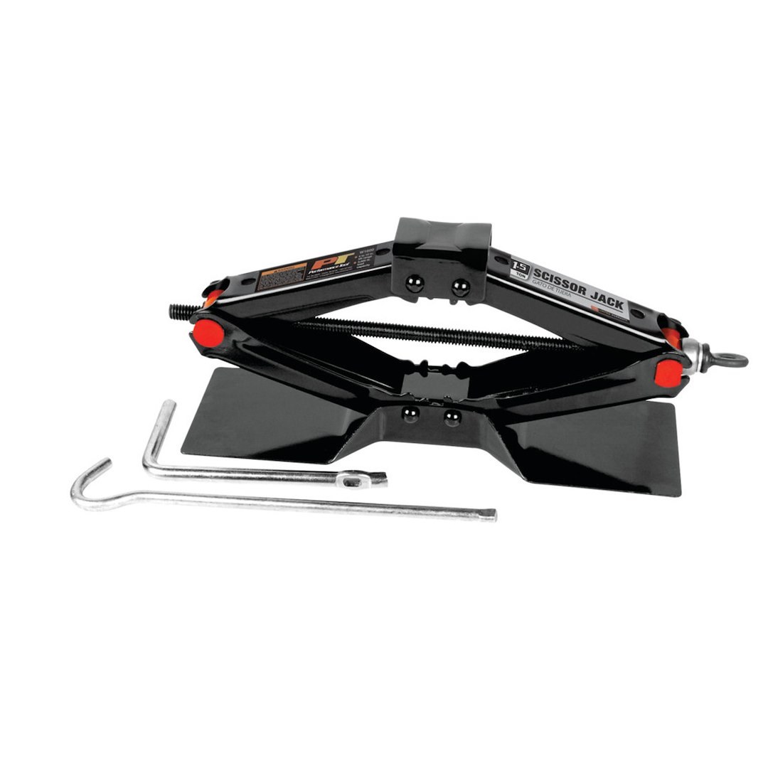 Performance Tool Jack, Scissor Jack, Mechanical, 3000 Pound Capacity, 15 Inch Max Lift Height, Black, Steel – W1600